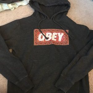 Dark grey obey hoodie